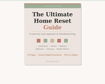 Home Reset Guide | Room-by-Room Declutter Checklist (Digital Download