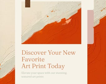 Abstract Art Print, Burnt Orange Cream Wall Art, Minimalist Textured (Digital Download)