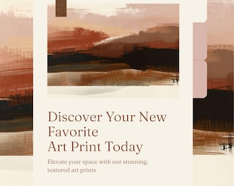 Abstract Terracotta Landscape Art Print, Moody Earth Tone Wall Art (Digital Download)