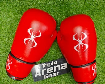 Premium Training Boxhandschuhe | Kunstleder Sparring Handschuhe | Handgelenkstütze mit Klettverschluss | Kickboxen MMA Fitness Zubehör