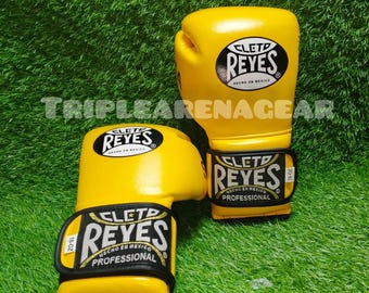 Genuine Leather Reyes Style Boxing Gloves – Professional Training Sparring Gear