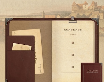 Vintage Downton Abbey Digital Planner and Sticker Set | GoodNotes Template & Digital Stationery