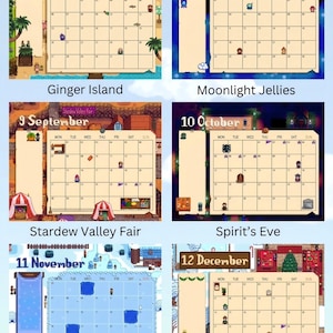 Aesthetic 2026 Stardew Valley Digital Life Planner - Cozy Pixel Art Daily, Weekly, Monthly Organizer | Gift for Cozy Gamers, PDF Download image 3