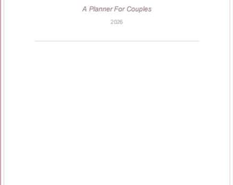 Couples Planner 2026, Printable Relationship Journal, Digital Love Memory Book, Date Night Ideas, Anniversary Wedding Gift