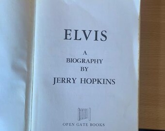 Rara biografia di Elvis del 1972 di Jerry Hopkins - Copia per recensione anticipata (Regno Unito) con foglietto illustrativo - reperto pre-pubblicazione