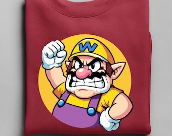 Sudadera con el personaje de Wario, sudadera con capucha de la familia Super Mario