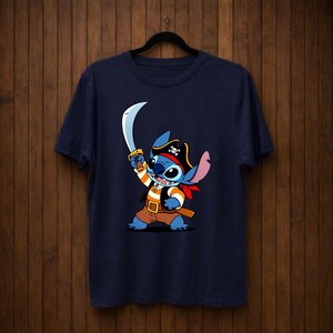 Stitch Sparrow T-Shirt, Pirate Stitch Tee image 3