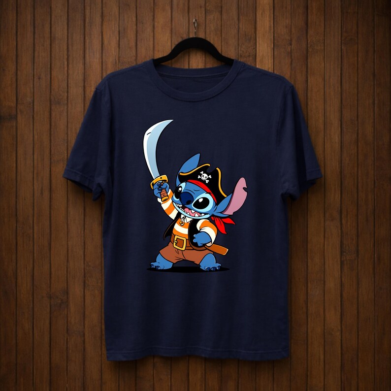 Stitch Sparrow T-Shirt, Pirate Stitch Tee image 3