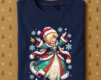 Rosalina Christmas Shirt, Santa Rosalina Holiday Tee, Cute Super Mario Christmas T-Shirt