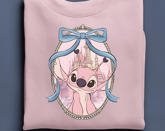 Matching Stitch & Angel Couple Sweatshirt, Stitch Gift Idea