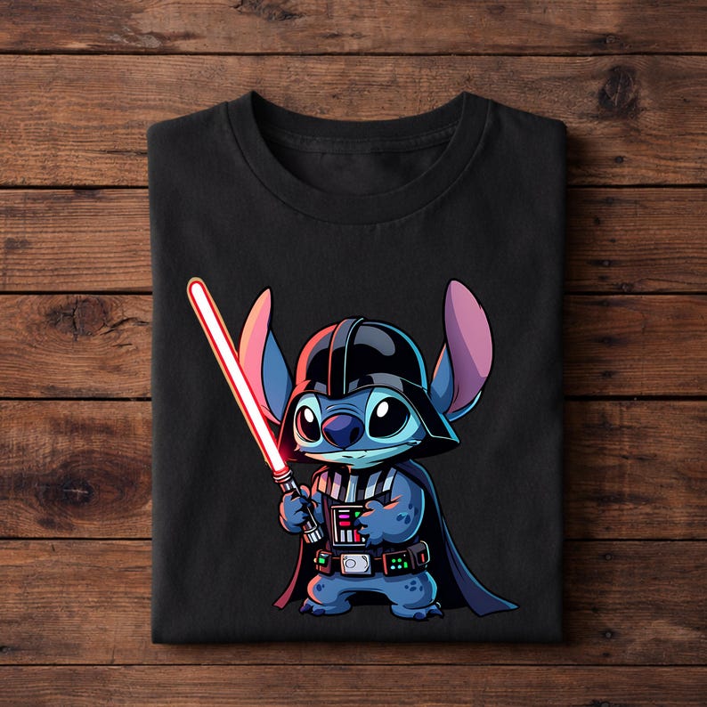 Stitch Vader Shirt, Disney Inspired Stitch Tee immagine 2