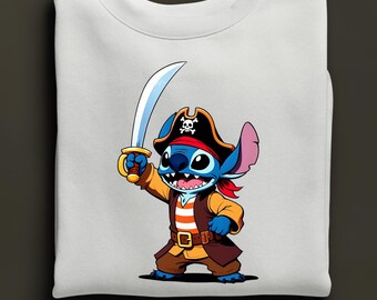 Stitch Sparrow Sweatshirt, Pirate Stitch Hoodie
