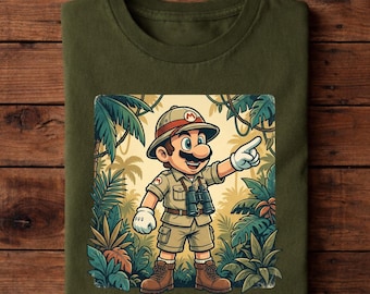 Mario Safari Family Vacation Shirt, Animal Kingdom Adventure Tee, Matching Family Theme Park Trip Shirt for Kids