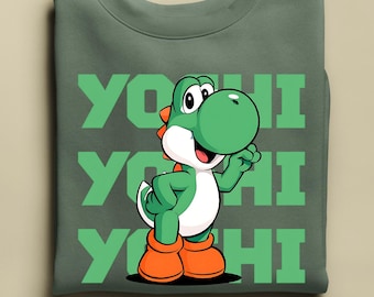 Yoshi Character Sweatshirt, Super Mario Family Hoodie