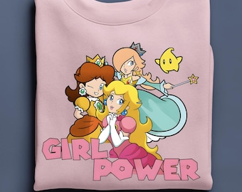 Princess Peach Sweatshirt, Princess Peach Gift, Girl Power Hoodie