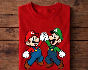 Super Mario T-Shirt, Luigi Tee, Mario Matching Best Friend Shirt