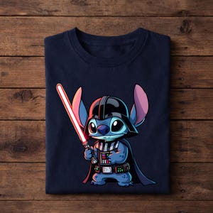 Stitch Vader Shirt, Disney Inspired Stitch Tee immagine 4