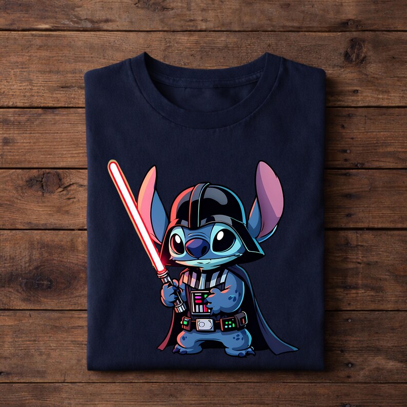 Stitch Vader Shirt, Disney Inspired Stitch Tee immagine 4
