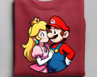 Sudaderas a juego de Super Mario y la Princesa Peach – Regalo de San Valentín