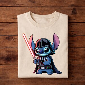 Stitch Vader Shirt, Disney Inspired Stitch Tee immagine 5