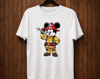 Firefighter Mickey Shirt, Mickey Mouse Shirt, Firefighter Mickey Shirt, Fireman Mickey Tee, Gift for Firefighters, Future Firefighter Shirt