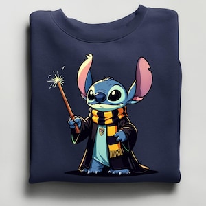 Stitch Potter Sweatshirt, Wizard Stitch Hoodie bild 1
