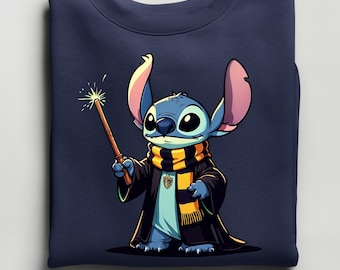Sudadera de Stitch Potter, Sudadera con capucha de Stitch mago