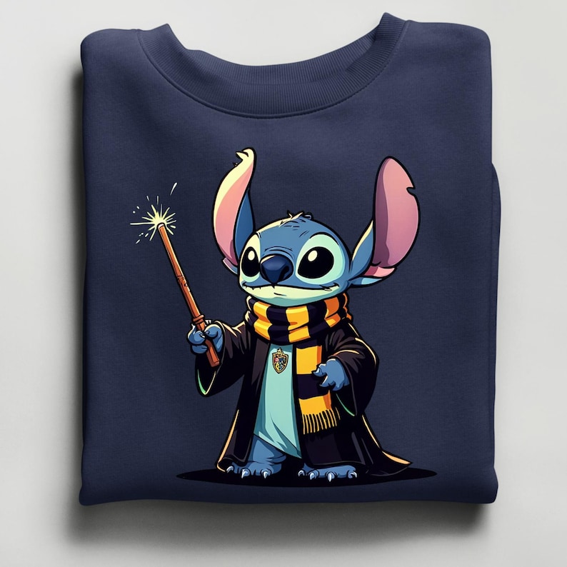 Stitch Potter Sweatshirt, Wizard Stitch Hoodie bild 1