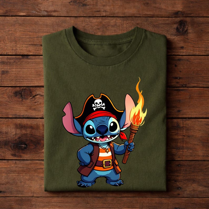 Stitch Sparrow T-Shirt, Pirate Stitch Tee imagem 2