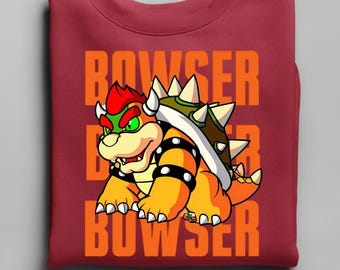 Bowser Character Sweatshirt, Super Mario Family Hoodie