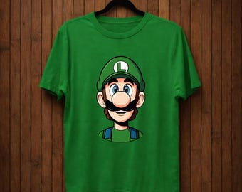 Luigi Character Shirt, Super Mario Family Tee
