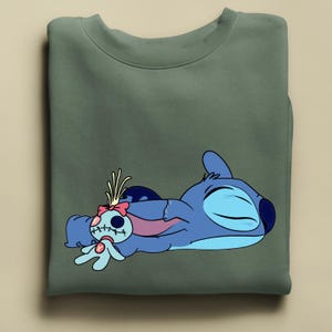Sudadera de Stitch aburrido, sudadera divertida de Lilo & Stitch imagen 1