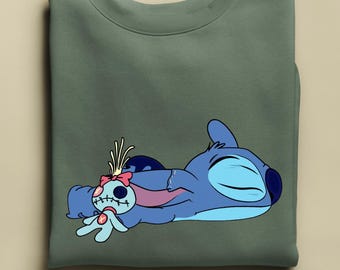 Sudadera de Stitch aburrido, sudadera divertida de Lilo & Stitch