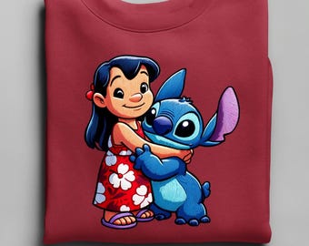 Sudadera de Stitch, Sudadera con capucha de Stitch y Lilo
