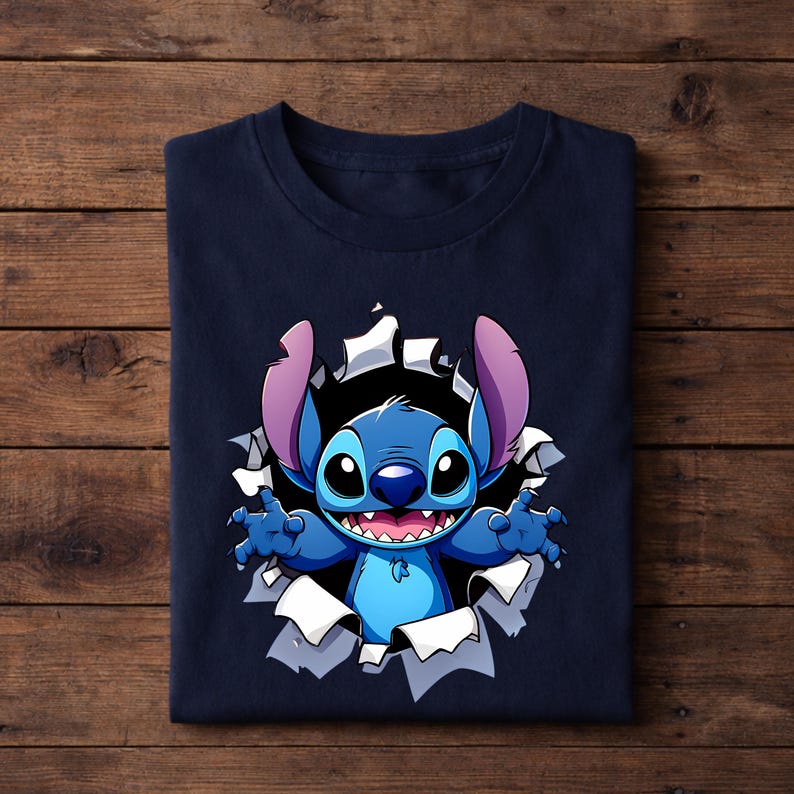 Cute Stitch T-Shirt, Kawaii Disney Stitch Tee image 3