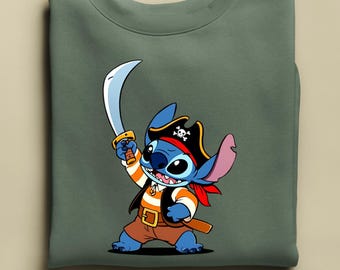 Stitch Sparrow Sweatshirt, Pirate Stitch Hoodie