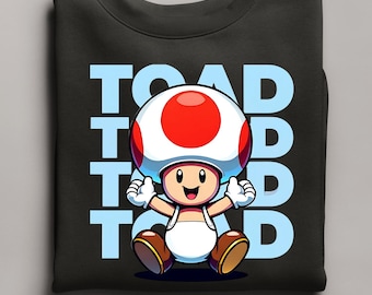 Toad Character Sweatshirt, Super Mario Family Hoodie