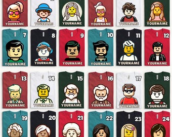 Custom Building Bricks Shirt, Family Matching Building Blocks Shirt, Personalized Family Matching Tee