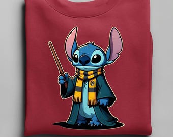 Sudadera de Stitch Potter, Sudadera con capucha de Stitch mago