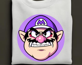 Sudadera con el personaje de Wario, sudadera con capucha de la familia Super Mario