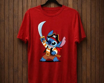 Stitch Sparrow T-Shirt, Pirate Stitch Tee