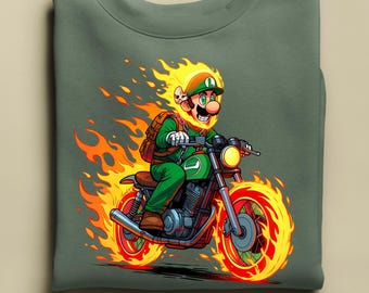 Sweat Luigi, Sweat motard Luigi, Sweat à capuche Mario Party