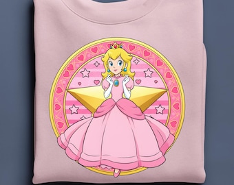 Princess Peach Sweatshirt, Princess Peach Birthday Hoodie