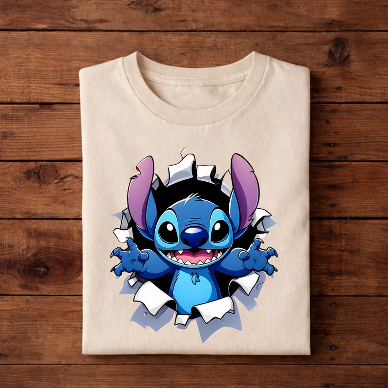 Cute Stitch T-Shirt, Kawaii Disney Stitch Tee image 1