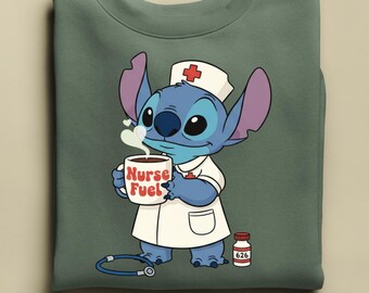 Nurse Stitch Sweatshirt, Doctor Stitch Sweat, Nursing School Hoodie, Disney Stitch Sweater ,Gift Idea for Nurses, Future Nurse Gift