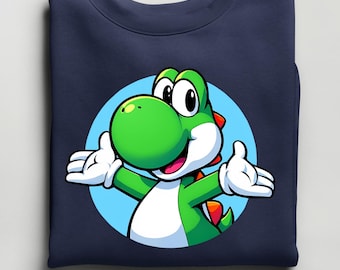Yoshi Character Sweatshirt, Super Mario Family Hoodie