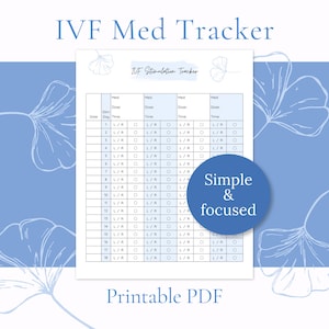 IVF Planner Insert PDF | Medication & Stimulation Tracker | TTC Cycle Journal | Fertility Journey Printable | Injection Log Sheet