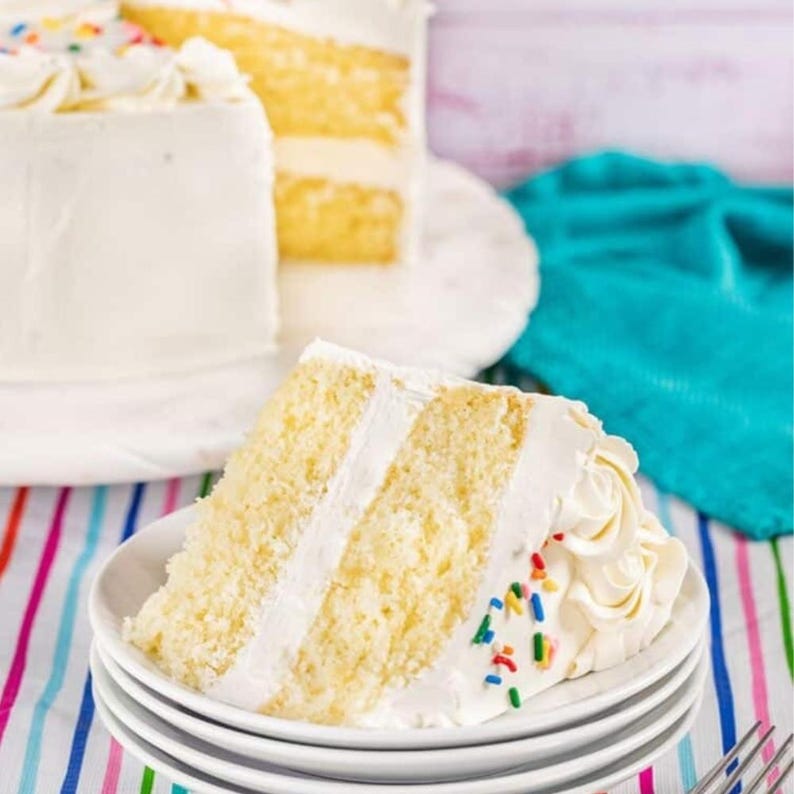 Most Amazing Vanilla Cake Recipe | Soft Moist Vanilla Cake with Buttercream Frosting | Easy Homemade Dessert PDF