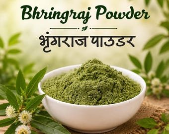 Organic Bhringraj Powder for Hair Growth | Pure Ayurvedic Leaf Powder