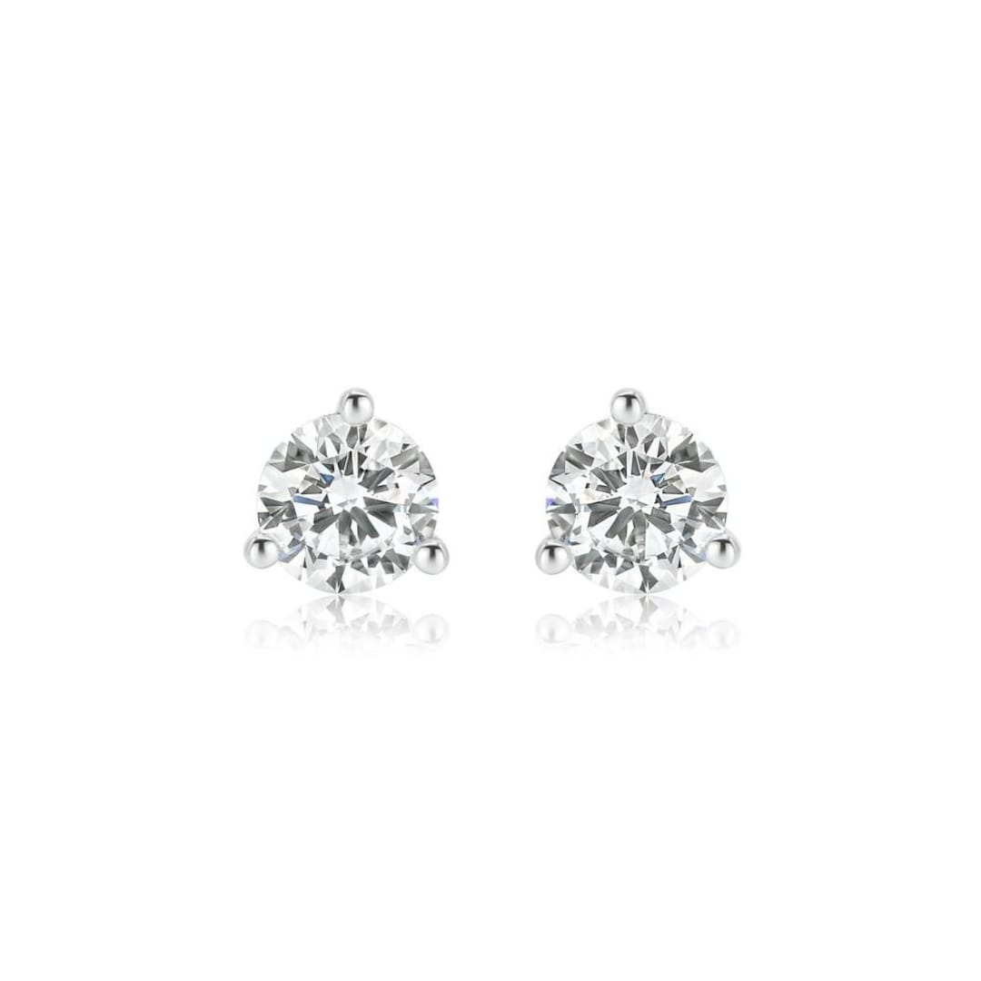 14K Gold IGI Certified Lab Grown Diamond Stud Earrings Push Back | 0.25 ...